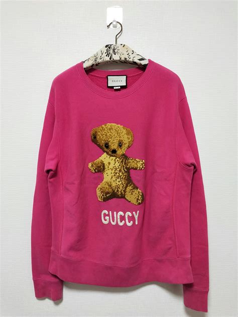 gucci bear t-shirt price|Gucci guccy teddy bear sweatshirt.